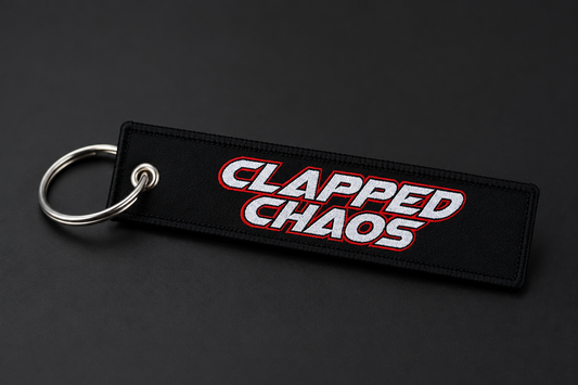 Clapped Chaos Embroidered Key Tag