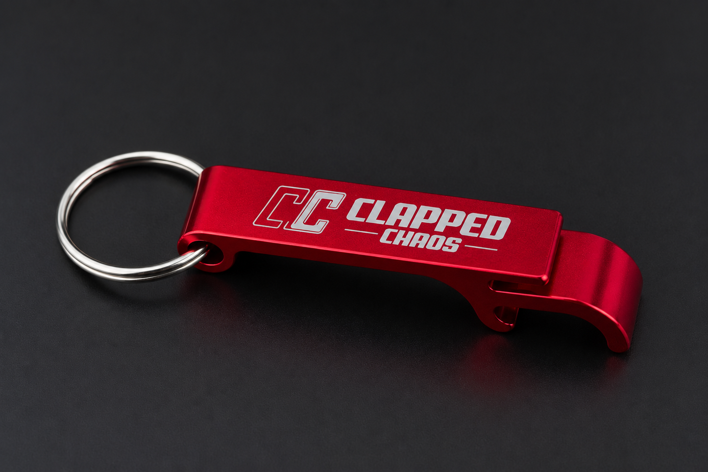 Clapped Chaos Aluminum Bottle Opener Keychain